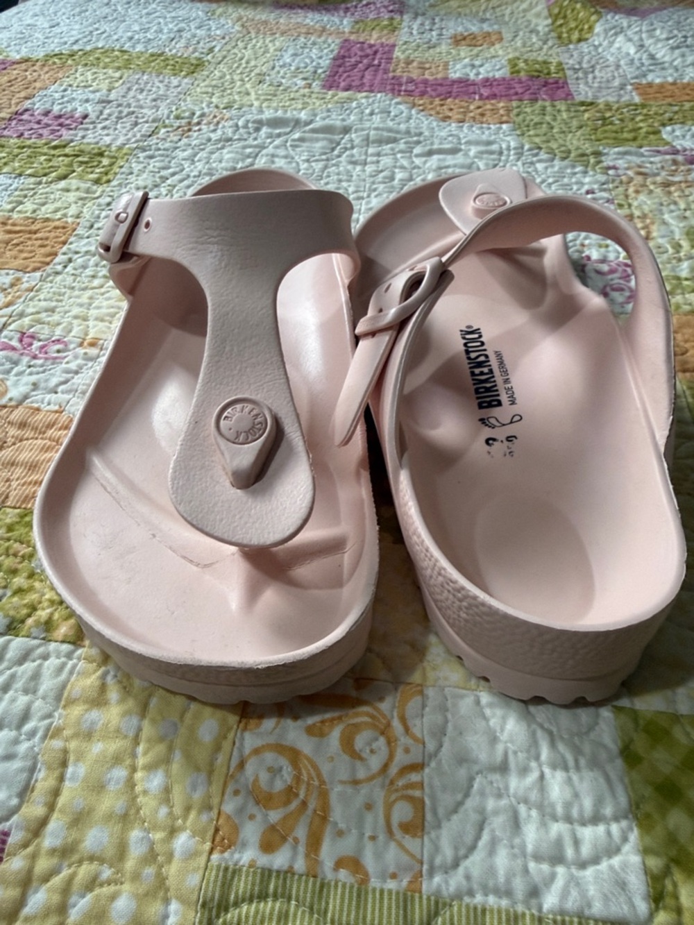 Birkenstock Pink EVA Thong Sandals with Buckle - Picture 4 of 5